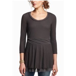 💕Anthropologie Meadow Rue Gray Top Sz M💕